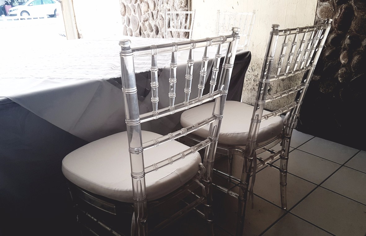 silla tiffany cristal, servifiestas los pinos