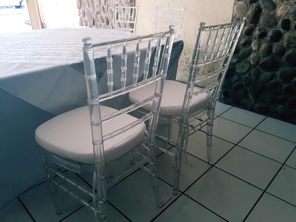 silla tiffany cristal, servifiestas los pinos