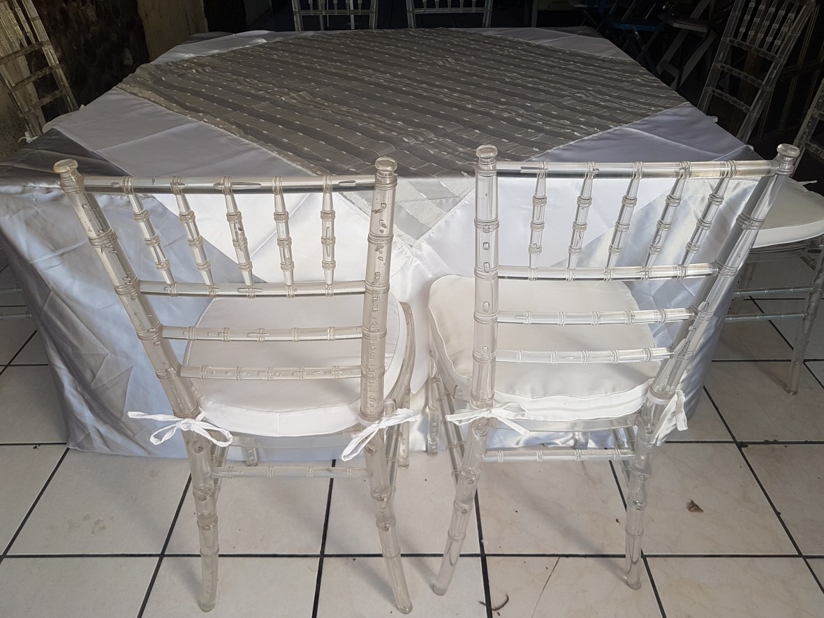 silla tiffany cristal, servifiestas los pinos