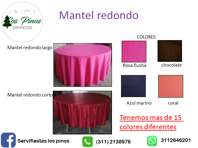 manteleria redondo corto-largo